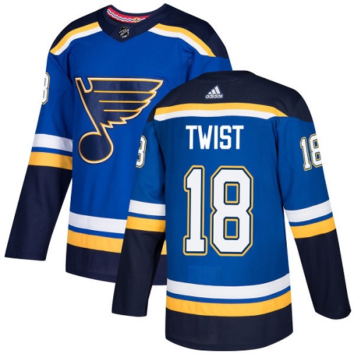 Adidas Men St.Louis Blues 18 Tony Twist Blue Home Authentic Stitched NHL Jersey